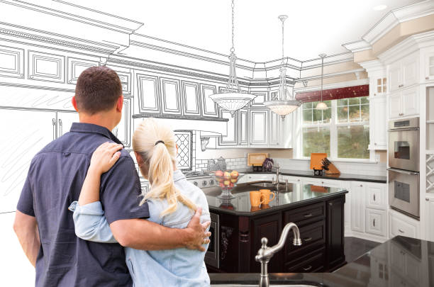 Custom kitchen cabinets installed in a Sandy Spring home